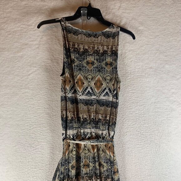 Mlle Gabrielle Women's Geometrical Pattern Cowl Neck Maxi Dress Multi Sz S 10061 - Picture 9 of 13